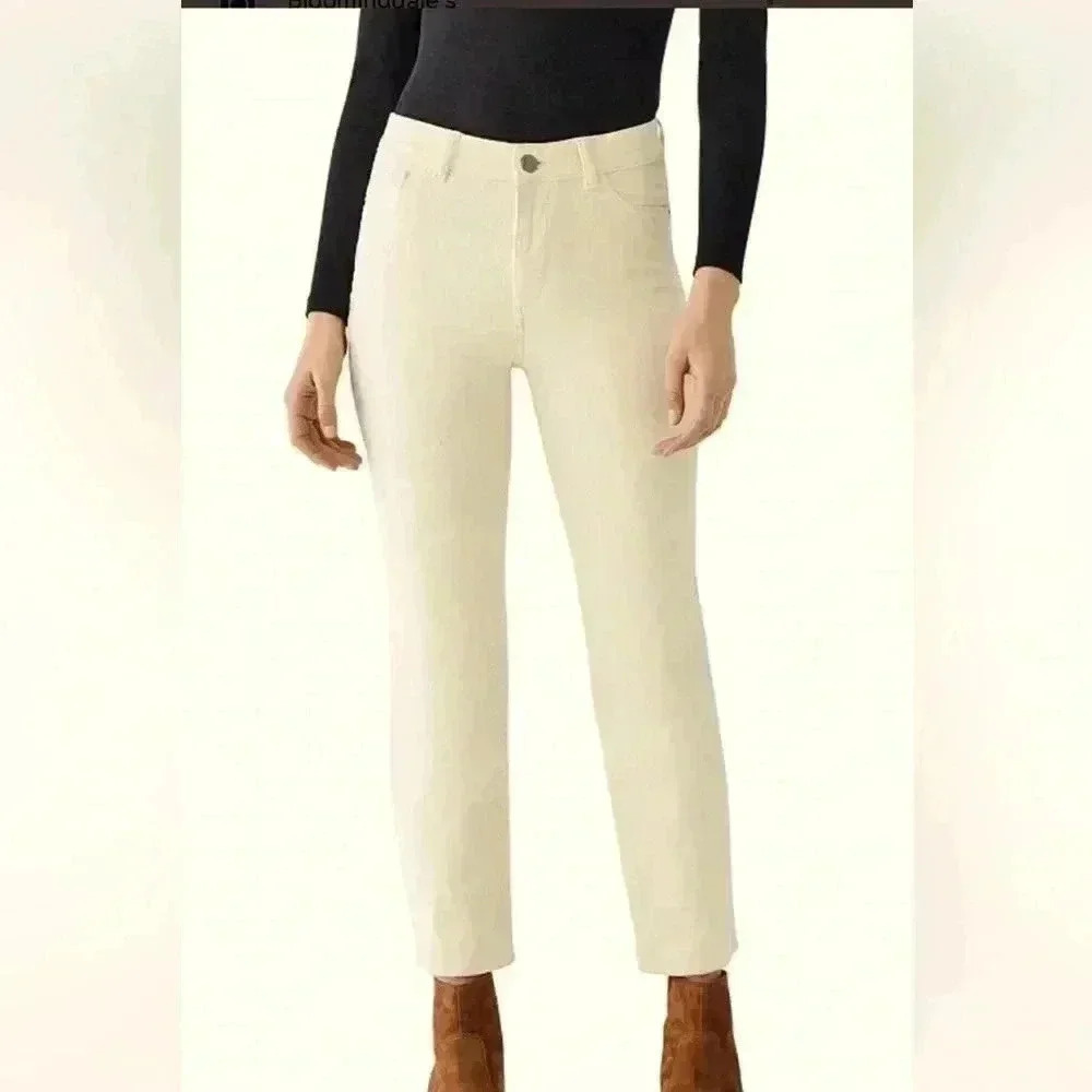 Cream DL1961 Mara Ankle high rise instasculpt ankle jeans size 25